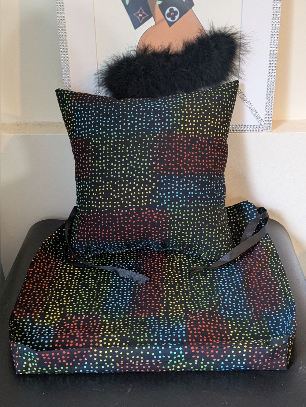 Matching Custom Handmade 1 Dust Bag & 1 Purse Pillow Combo Set Size Large - Picture 7 of 10